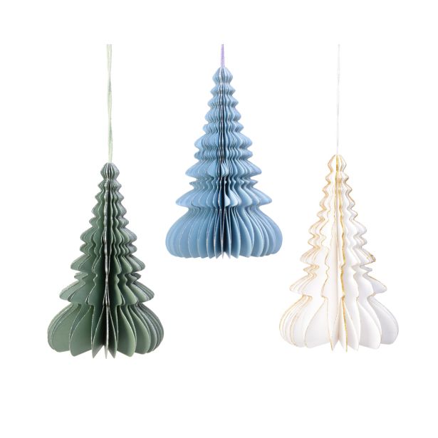 OKRASEK ZA JELKO DECORIS DREVO IZ PAPIRJA 15 CM SORT