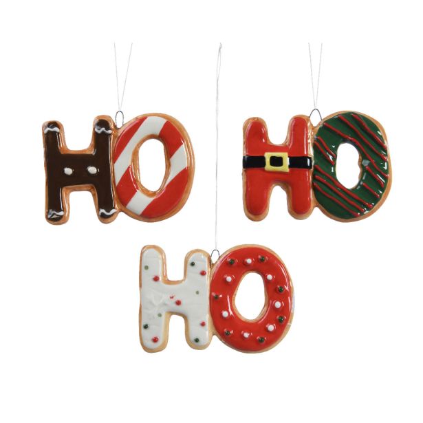 OKRASEK ZA JELKO DECORIS FIGURE HO HO HO SORTIRANO