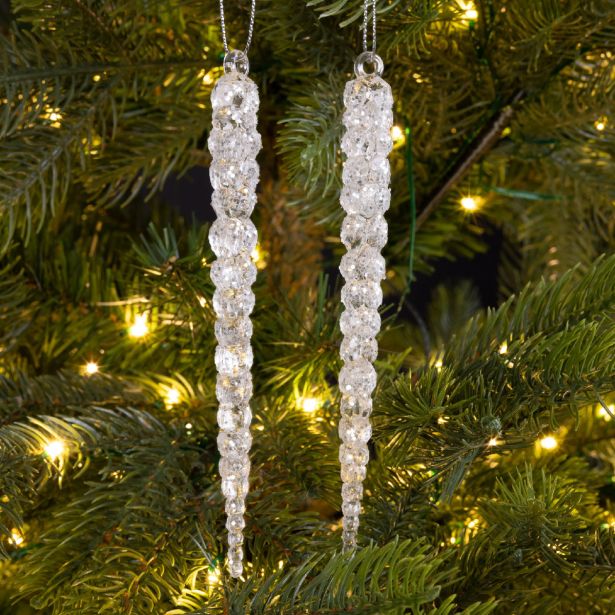 OKRASEK ZA JELKO DECORIS LEDENA SVEČA 2/1 14.5 CM