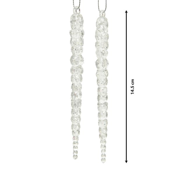 OKRASEK ZA JELKO DECORIS LEDENA SVEČA 2/1 14.5 CM