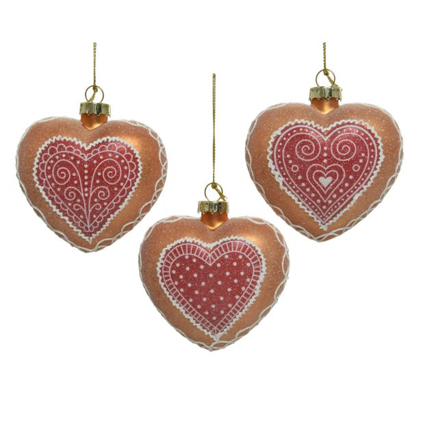 OKRASEK ZA JELKO DECORIS MEDENO SRCE SORT