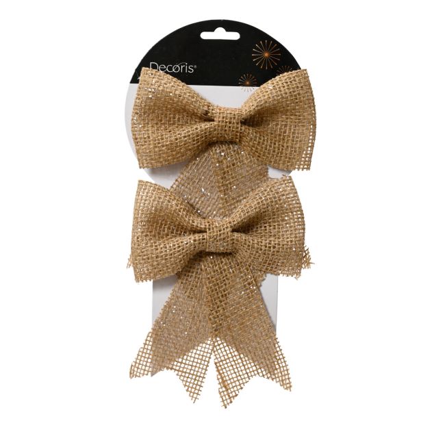 OKRASEK ZA JELKO DECORIS PENTLJA IZ JUTE 2/1 15X17 CM