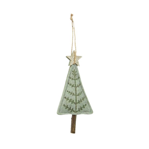 OKRASEK ZA JELKO DECORIS SMEREKA IZ FILCA, 14 CM SORTIRANO