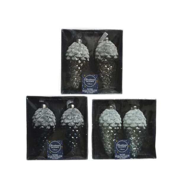 OKRASEK ZA JELKO DECORIS STORŽ MODRE/SIVE BARVE 2/1 SORT