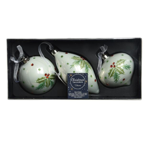 OKRASEK ZA JELKO DECORIS Z BOŽIČNO VEJICO 3/1