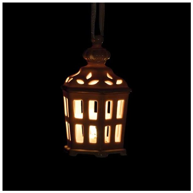 OKRASEK ZA JELKO GLOSSTYLE HIŠICA 11 CM ROZA BARVE Z LED LUČKO