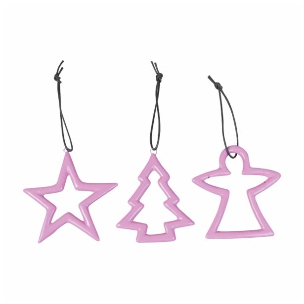 OKRASEK ZA JELKO GLOSSTYLE JELKA/ZVEZA/ANGEL 8.6 CM PORCELAN RAZLIČNE BARVE