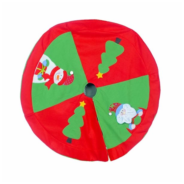 OKRASEK ZA JELKO GLOSSTYLE ODEJA ZA PODNOŽJE FI 100 CM RDEČE IN ZELENE BARVE