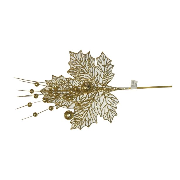 OKRASEK ZA JELKO GLOSSTYLE PIK 60 CM ZLATE BARVE