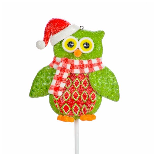 OKRASEK ZA JELKO GLOSSTYLE SOVICA NA PIKU 8.89X22.22X1.9 CM SORT.