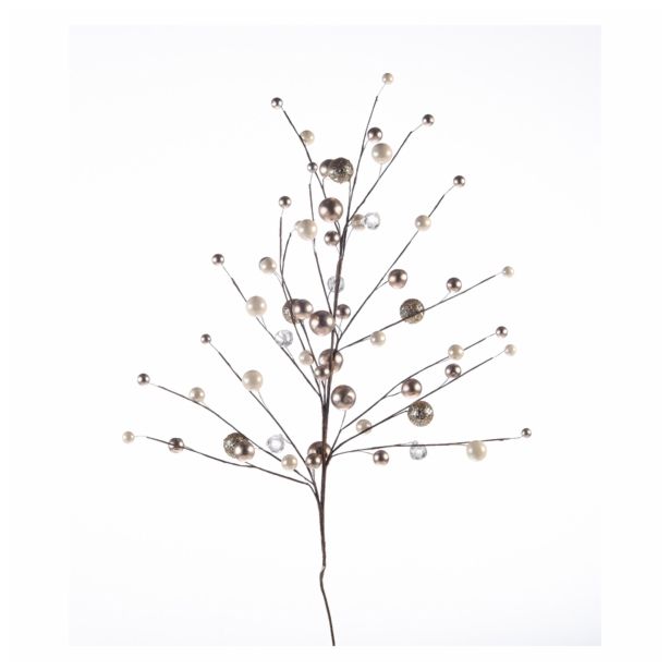 OKRASEK ZA JELKO GLOSSTYLE VEJA 60 CM SORTIRANO RDEČA/ SREB./BELA/ŠAMP.