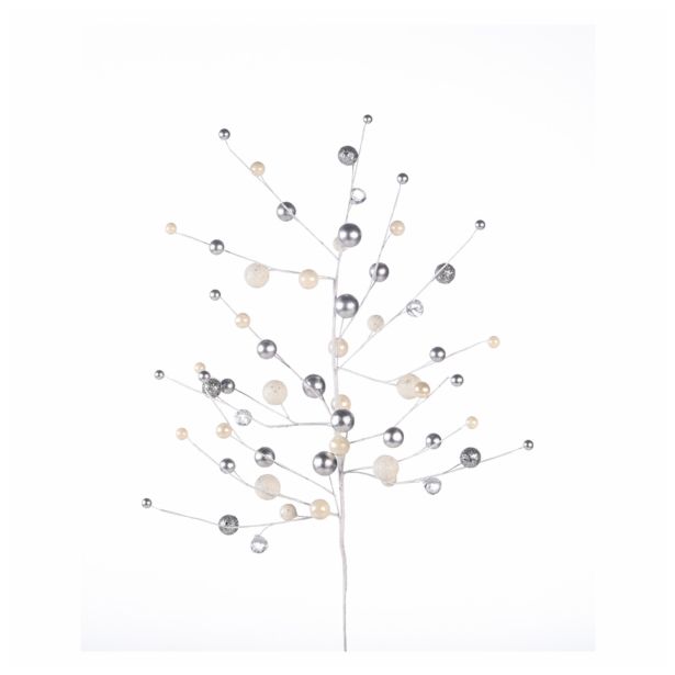 OKRASEK ZA JELKO GLOSSTYLE VEJA 60 CM SORTIRANO RDEČA/ SREB./BELA/ŠAMP.