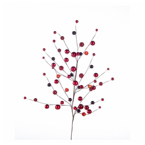 OKRASEK ZA JELKO GLOSSTYLE VEJA 60 CM SORTIRANO RDEČA/ SREB./BELA/ŠAMP.