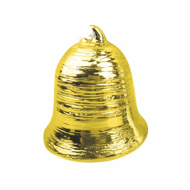 OKRASEK ZA JELKO GLOSSTYLE ZVONEC KERAMIČNI 6.5 CM ZLATE ALI SRBRNE BARVE