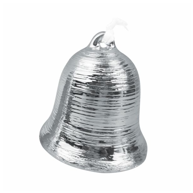 OKRASEK ZA JELKO GLOSSTYLE ZVONEC KERAMIČNI 6.5 CM ZLATE ALI SRBRNE BARVE