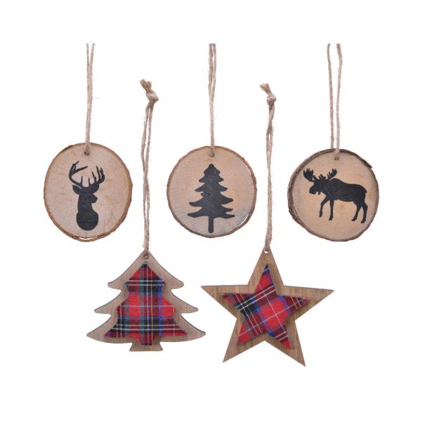 OKRASEK ZA JELKO LESEN 6 / 8 CM SORTIRANO