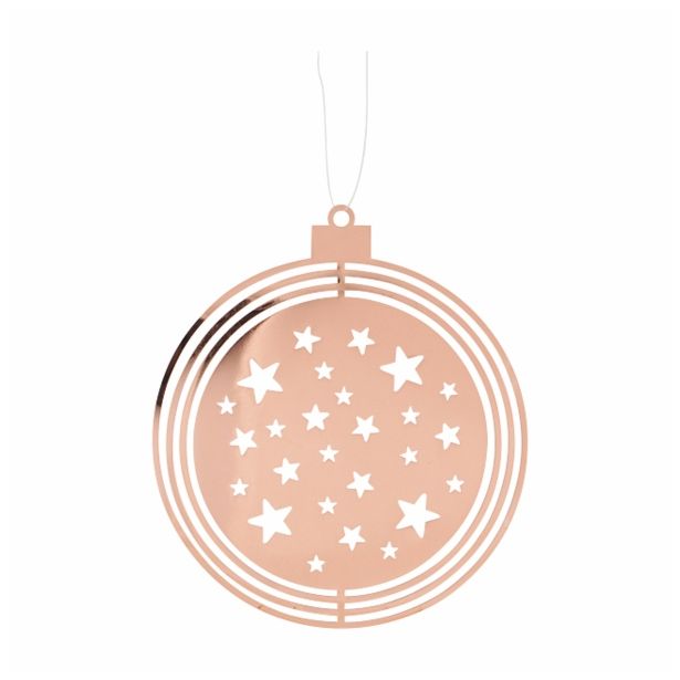 OKRASEK ZA JELKO R+W KOVINSKI 3D KROGLA BAKRENA 2 KOSA