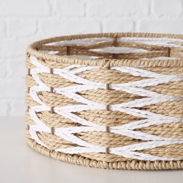 OKRASNA KOŠARA BOLTZE BEŽ/RJAVA OKROGLA, 3/1