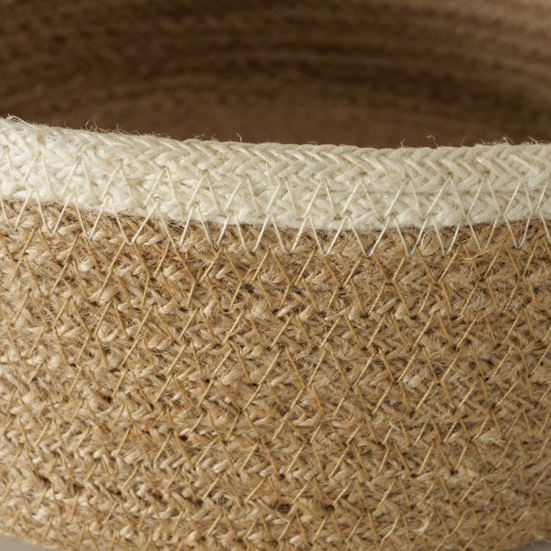 OKRASNA KOŠARA BOLTZE BEŽ/RJAVA OKROGLA, JUTA, 45660