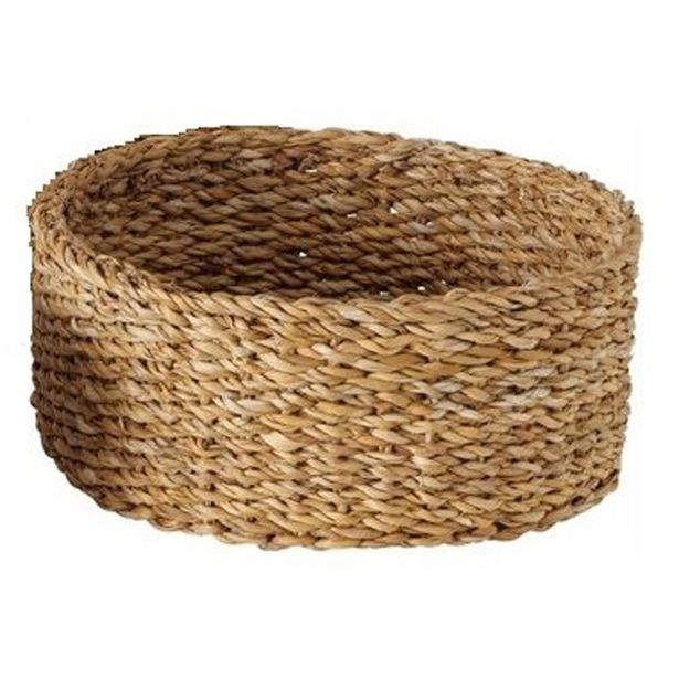 OKRASNA KOŠARA BOLTZE OKROGLA, IZ MORSKE TRAVE FI 25 CM
