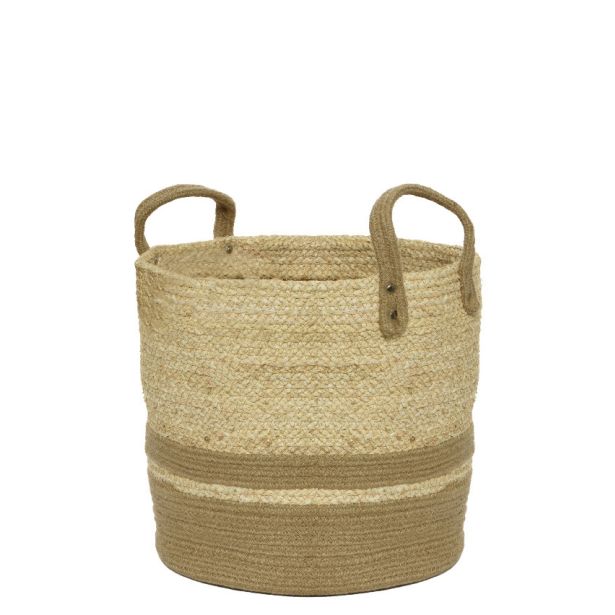 OKRASNA KOŠARA DECORIS IZ KORUZNIH LISTOV FI 30 CM VIŠINA 31 CM