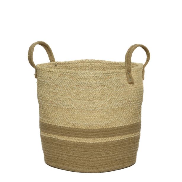 OKRASNA KOŠARA DECORIS IZ KORUZNIH LISTOV FI 35 CM VIŠINA 34 CM