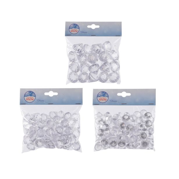 OKRASEK ZA JELKO OKRASNI UMETNI DIAMANTKI SORTIRANO