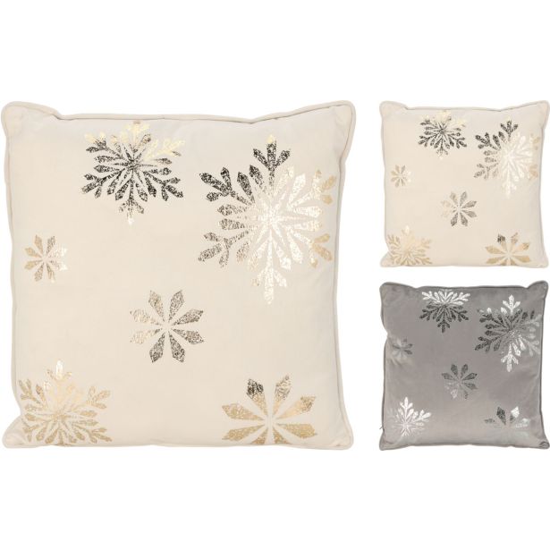 OKRASNI VZGLAVNIK EH 40X40 CM, SNEŽINKE SORTIRANO