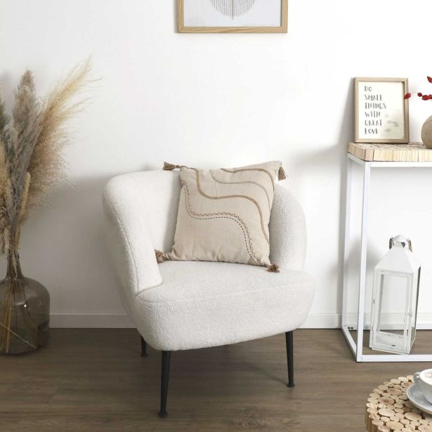 OKRASNI VZGLAVNIK HOME DECO COFKI 40X40 CM BEŽ BARVA Z VZORCEM