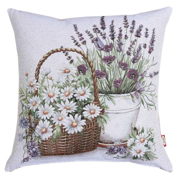 OKRASNI VZGLAVNIK URH 2-VANJA 45X45 SIVKA, MARJETICA