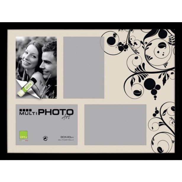 OKVIR ZA SLIKO BUBOLA&NAIBO MULTI ČRN 30X40 CM ZA 4 SLIKE