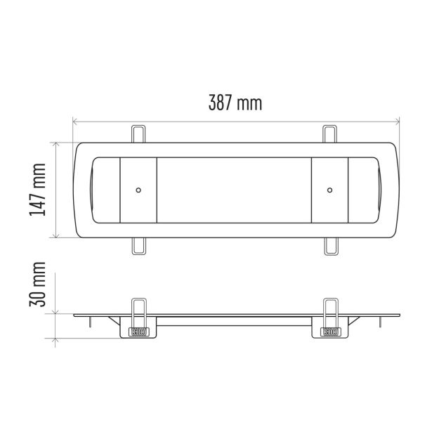 VARNOSTNA SVETILKA EMOS OKVIR ZA VGRADNJO VARNOSTNE SVETILKE