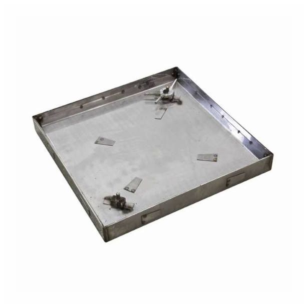 OLJNI POKROV KOŽELJ 400 X 400 INOX S POLNIM DNOM