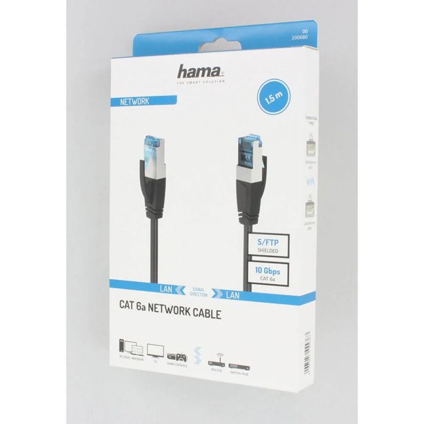 OMREŽNI KABEL, CAT 6A, 10 GBIT/S, ZAŠČITEN S/FTP, 1,50 M