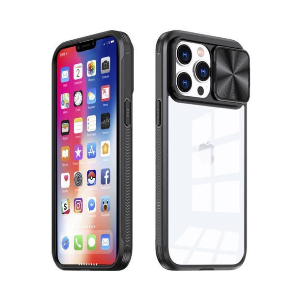 ONASI LENS COVER SILIKONSKI OVITEK ZAŠČITA ZA IPHONE 15 PRO - PROZORNO ČRN