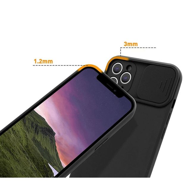ONASI LENS COVER SILIKONSKI OVITEK ZAŠČITA ZA IPHONE 16 PLUS - ČRN