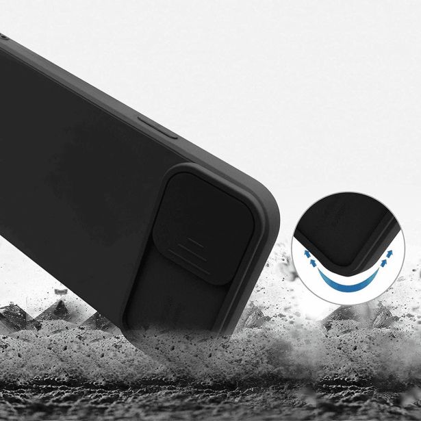 ONASI LENS COVER SILIKONSKI OVITEK ZAŠČITA ZA IPHONE 16 PLUS - ČRN