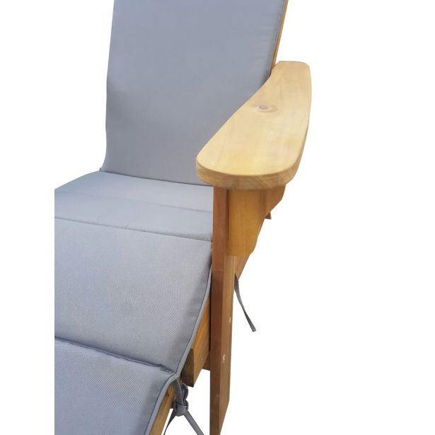 LESENI LEŽALNIK MQ ONTARIO ZLOŽLJIV Z NASLONOM ZA NOGE