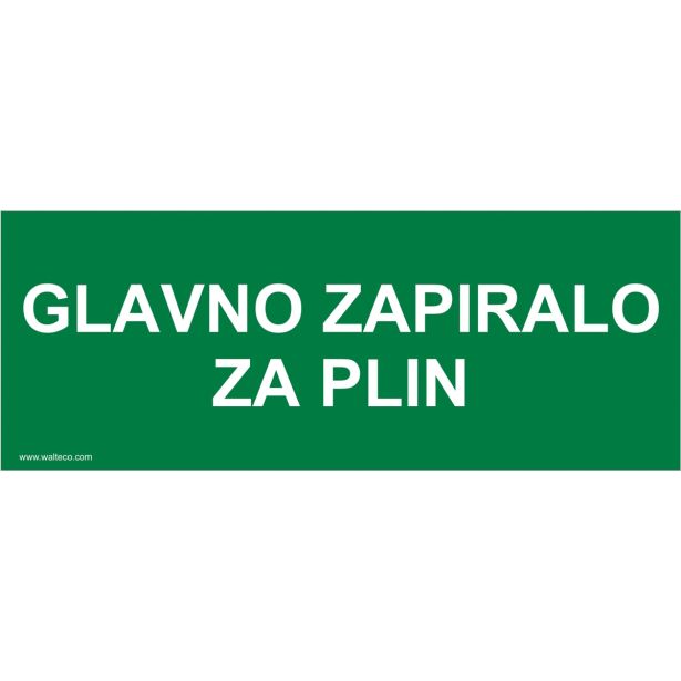 OPOZORILNI ZNAK WALTECO GLAVNO ZAPIRALO ZA PLIN