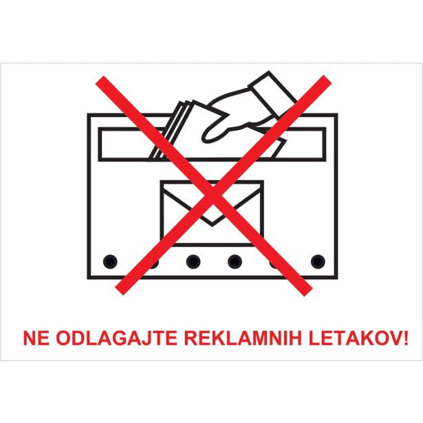 OPOZORILNI ZNAK WALTECO NE ODLAGAJTE REKLAMNIH LETAKOV