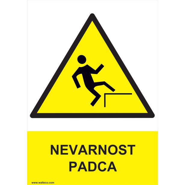 OPOZORILNI ZNAK WALTECO NEVARNOST PADCA