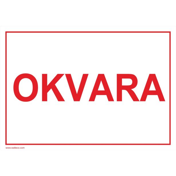 OPOZORILNI ZNAK WALTECO OKVARA