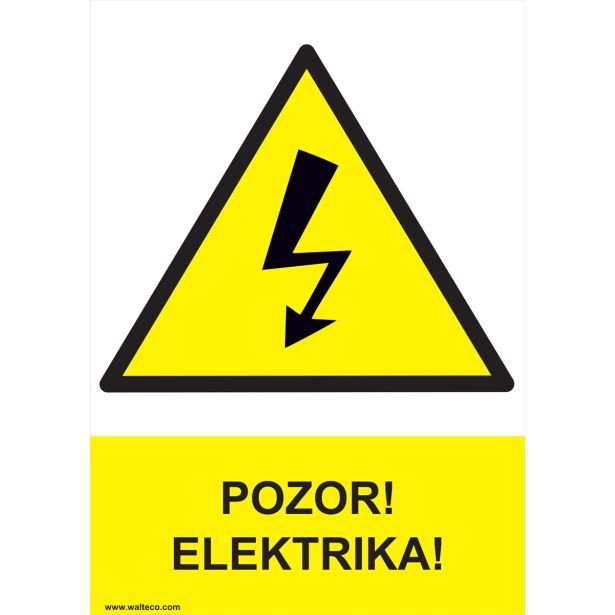 OPOZORILNI ZNAK WALTECO POZOR ELEKTRIKA