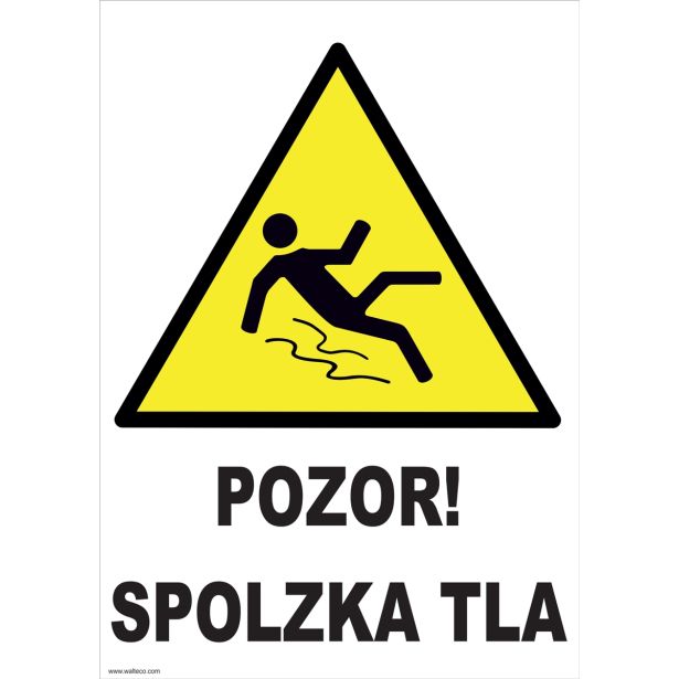 OPOZORILNI ZNAK WALTECO POZOR SPOLZKA TLA