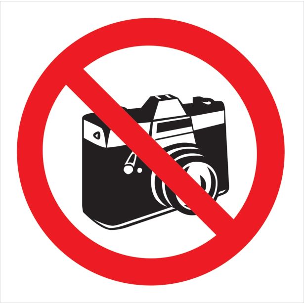 OPOZORILNI ZNAK WALTECO PREPOVEDANO FOTOGRAFIRANJE