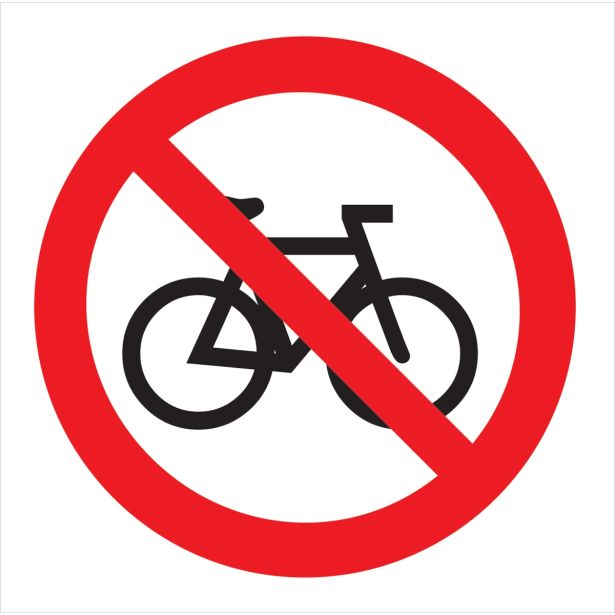 OPOZORILNI ZNAK WALTECO PREPOVEDANO ZA KOLESA