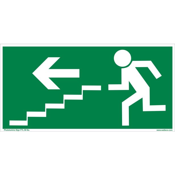 OPOZORILNI ZNAK WALTECO SMER IZHODA PO STOPNICAH