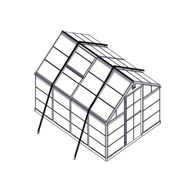 DODATNA PROTI VETRNA ZAŠČITA S SIDRANJEM PALRAM ZA RASTLINJAK