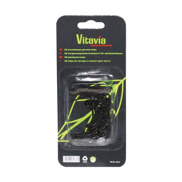 OPREMA ZA RASTLINJAK VITAVIA VZMETNE SPONKE ZA STEKLO 20 KOSOV