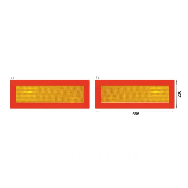 OPREMA ZA VOZILA TABLA ODSEVNA ZA OZNAČ. PRIKOLICE 2X 565X200MM